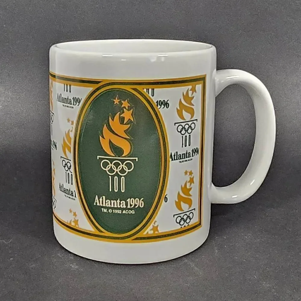Vintage 1996 Atlanta Olympics Torch Ceramic Mug Heat Activated Color Changing - Picture 1 of 9